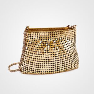 Bright Gold Purse With Chain Bright Gold Purse With Chain