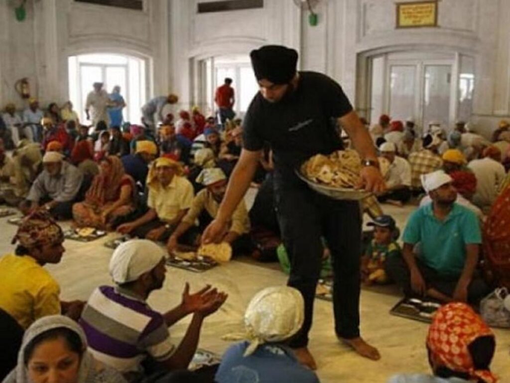 Langar parsad in Gurudwara