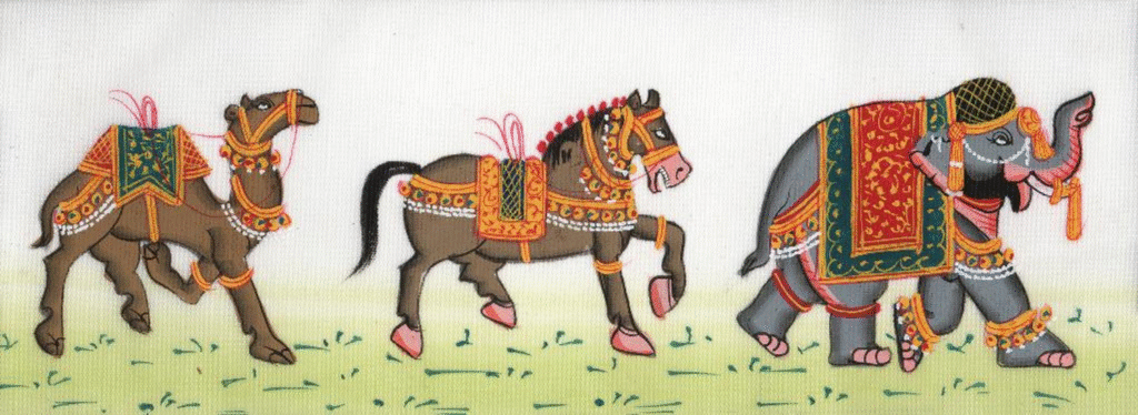 decorated elephants