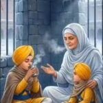 Mata Gujri Ji with sahibzaade